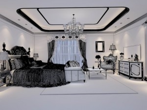 bedroom - european style-9421 3D मॉडल