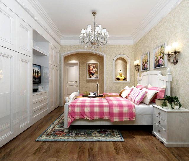 bedroom - european style -9426 Modèle 3D .c4d .max .obj .3ds .fbx .stl .blend 
