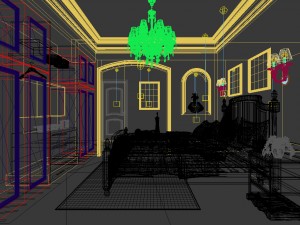 bedroom - european style -9426 Modèle 3D