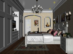 bedroom - european style -9426 Modèle 3D