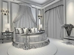 bedroom - european style -9429 3D Model