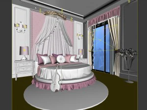 bedroom - european style -9429 3D Model