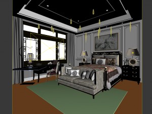 bedroom - european style-9430 Modello 3D
