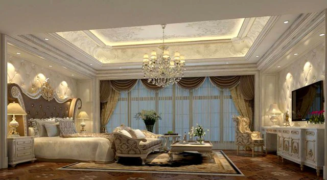 bedroom - european style-9431 3D Model .c4d .max .obj .3ds .fbx .stl .blend 