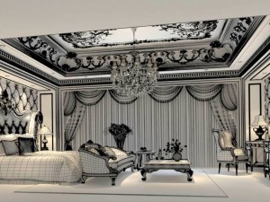 bedroom - european style-9431 3D Model
