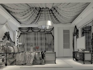 bedroom - european style-9432 3Dモデル