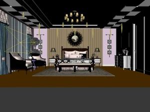 bedroom - european style-9434 3D Model
