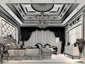 bedroom - european style-9435 3D Model