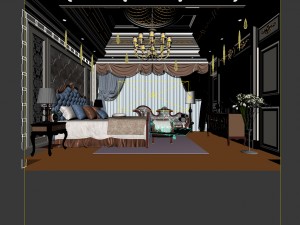 bedroom - european style-9435 3D Model