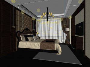 bedroom - european style -9443 3D Model