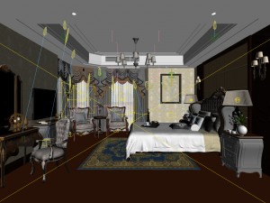 bedroom - european style -9446 3D Модель