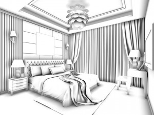 bedroom - european style -9448 Modello 3D