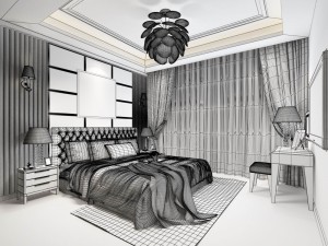 bedroom - european style -9448 Modello 3D