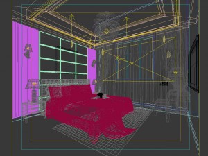bedroom - european style -9448 Modello 3D