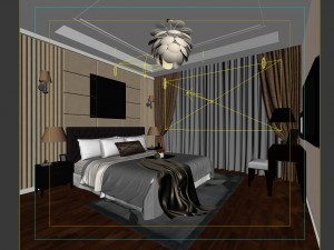 bedroom - european style -9448 Modello 3D