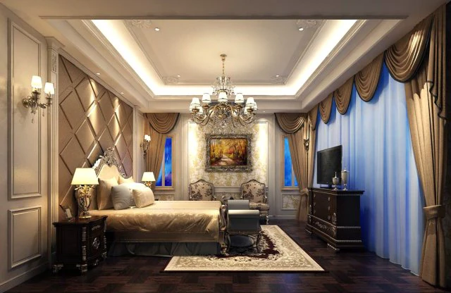 bedroom - european style -9449 3D Model .c4d .max .obj .3ds .fbx .stl .blend 