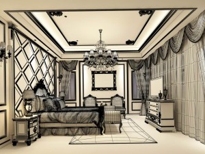bedroom - european style -9449 3D Модель