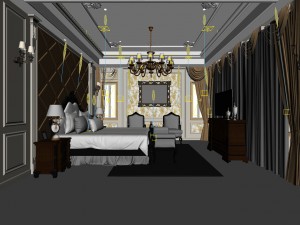 bedroom - european style -9449 3D Модель