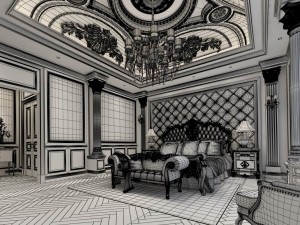 bedroom - european style -9451 3D 모델
