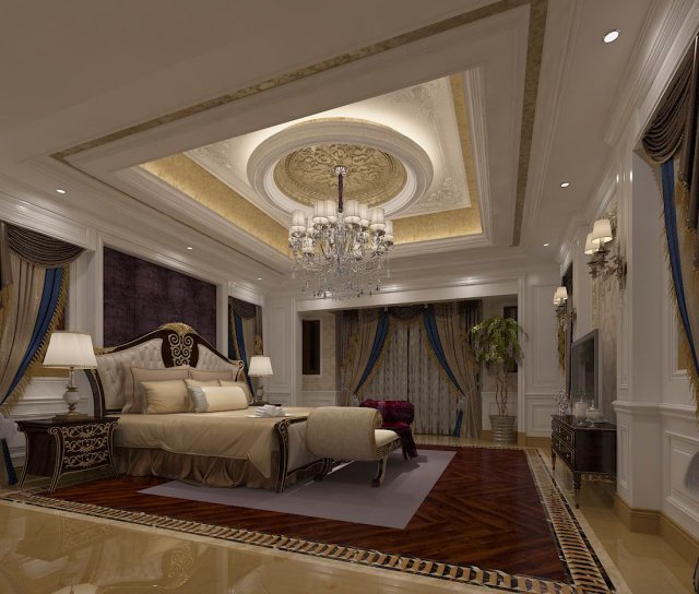 bedroom - european style -9452 3D Model .c4d .max .obj .3ds .fbx .stl .blend 