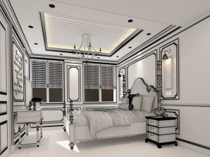bedroom - pastoral style -9402 3D 모델