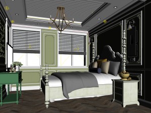 bedroom - pastoral style -9402 3D 모델
