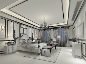 bedroom - modern style -9401 3D मॉडल