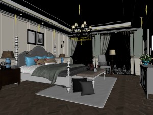 bedroom - modern style -9401 3D मॉडल
