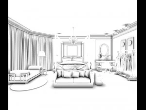 bedroom - modern style -9402 3D Model