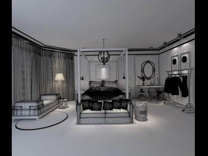 bedroom - modern style -9402 3D Model