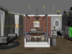 bedroom - modern style -9402 3D Model