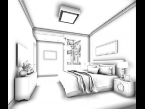bedroom - modern style -9406 3D Model