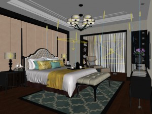 bedroom - modern style -9407 3D Model