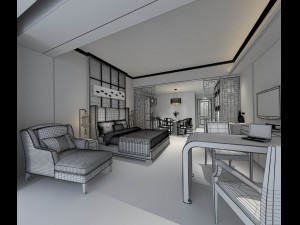 bedroom - modern style -9408 3D Model