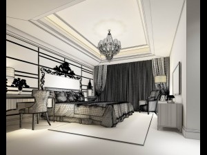 bedroom - modern style -9411 3Dモデル
