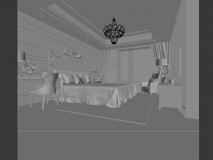 bedroom - modern style -9411 3Dモデル