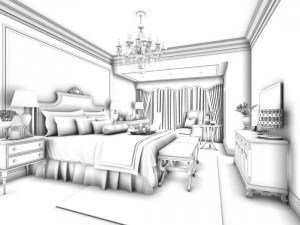 bedroom - contemporary - 9414 3D Model