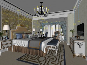 bedroom - contemporary - 9414 Model 3D