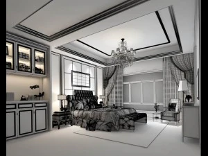 bedroom - contemporary - 9417 3D Model