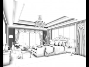 bedroom - modern style -9419 3Dモデル
