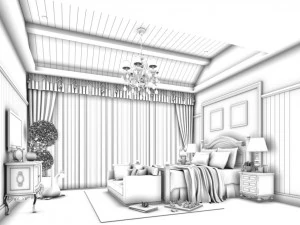 bedroom - modern style-9420 3D Model