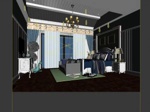 bedroom - modern style-9420 3D Model