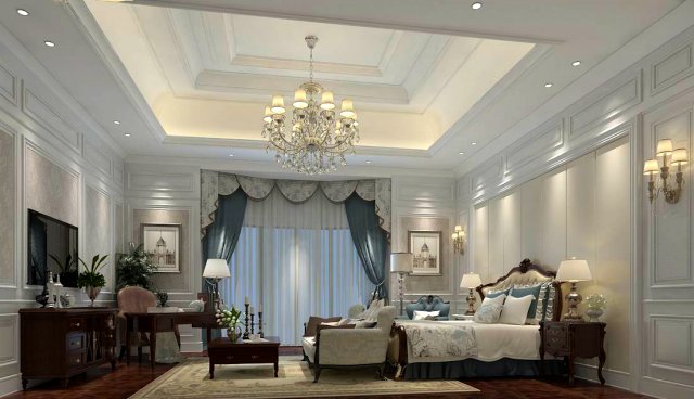 bedroom - modern style -9421 3Dモデル .c4d .max .obj .3ds .fbx .stl .blend 