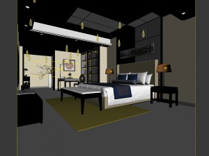 bedroom - modern style -9422 3D Модель