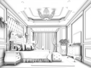 bedroom - modern style -9423 3D Model