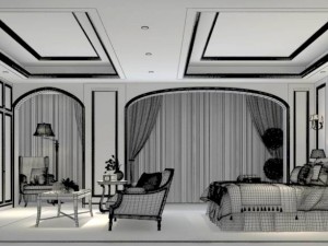 bedroom - modern style - 9424 3D Модель