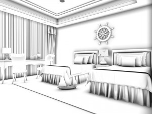 bedroom - modern style -9426 Model 3D