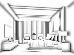 bedroom - modern style -9429 3D Model