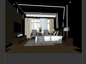 bedroom - modern style -9429 3D Model