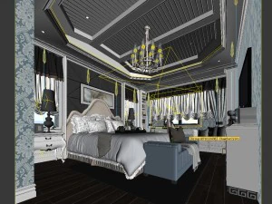 bedroom - modern style -9433 3D Model